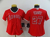 Women Angels 27 Mike Trout Red 2020 Nike Cool Base Jersey,baseball caps,new era cap wholesale,wholesale hats